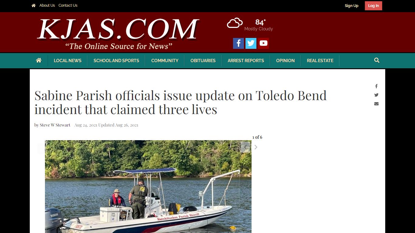 Sabine Parish officials issue update on Toledo Bend incident that ...